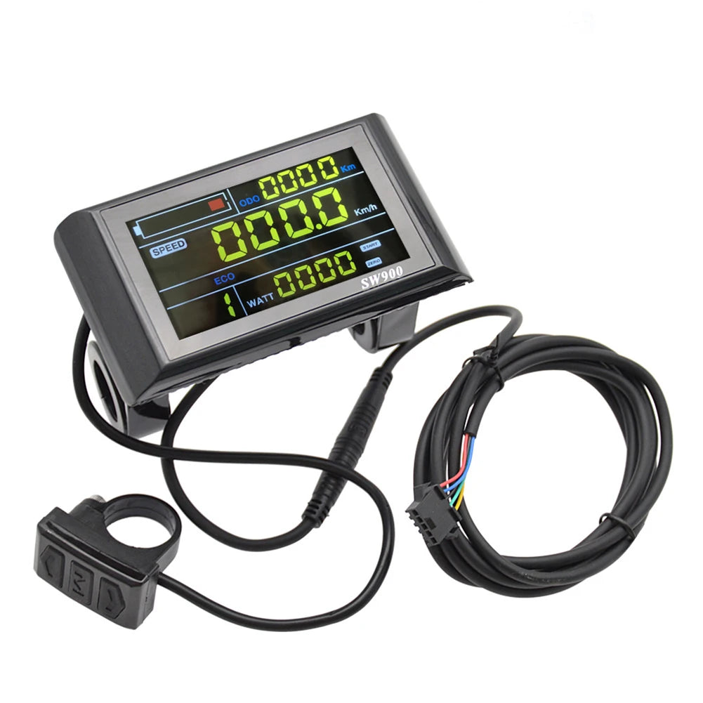 1 Set 5 Pin / 6 Pin E-bike Electric Bicycle E-Scooter LCD Display Color Screen Intelligent Instrument Durable And Practical