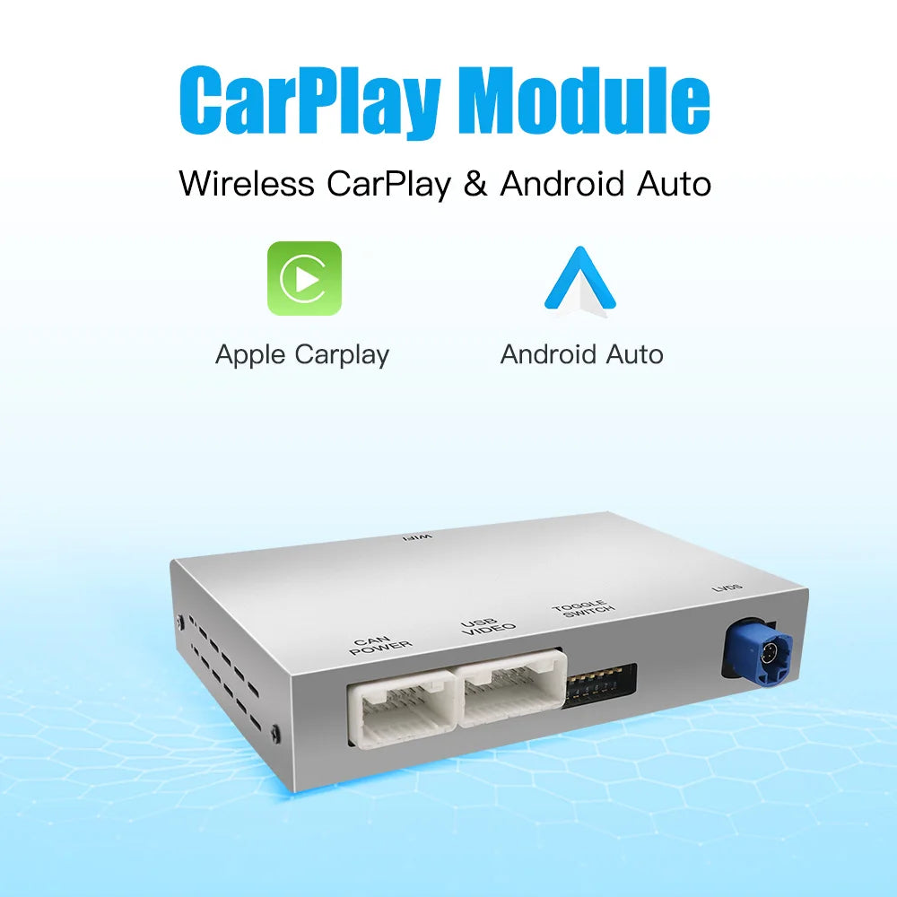 AUTOABC Drahtlose CarPlay Android Auto Interface für Audi A3 A4 A5 Q2 Q7 Q5L 8V mit Mirror Link AirPlay Reverse Kamera Navigati