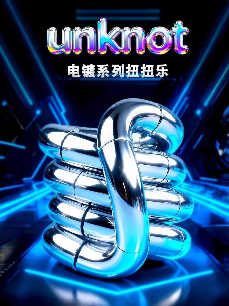 Unknot Electroplated Tangle Fidget Toy Temperature Sensitive Color Changing Luminous Stress Relief Focus Aid For Adults Office