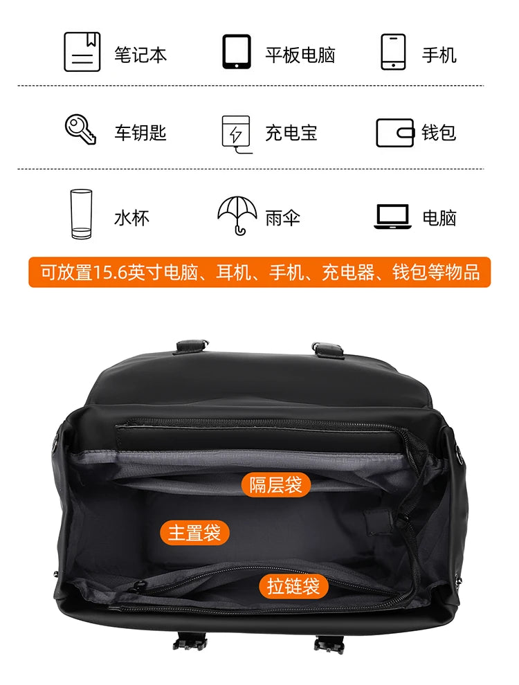 Leichter 15,6-Zoll-Laptop-Rucksack, wasserdicht, multifunktional, Reise-, Wander-, Schulrucksack, Mochila für Herren, Business, mit mehreren Taschen