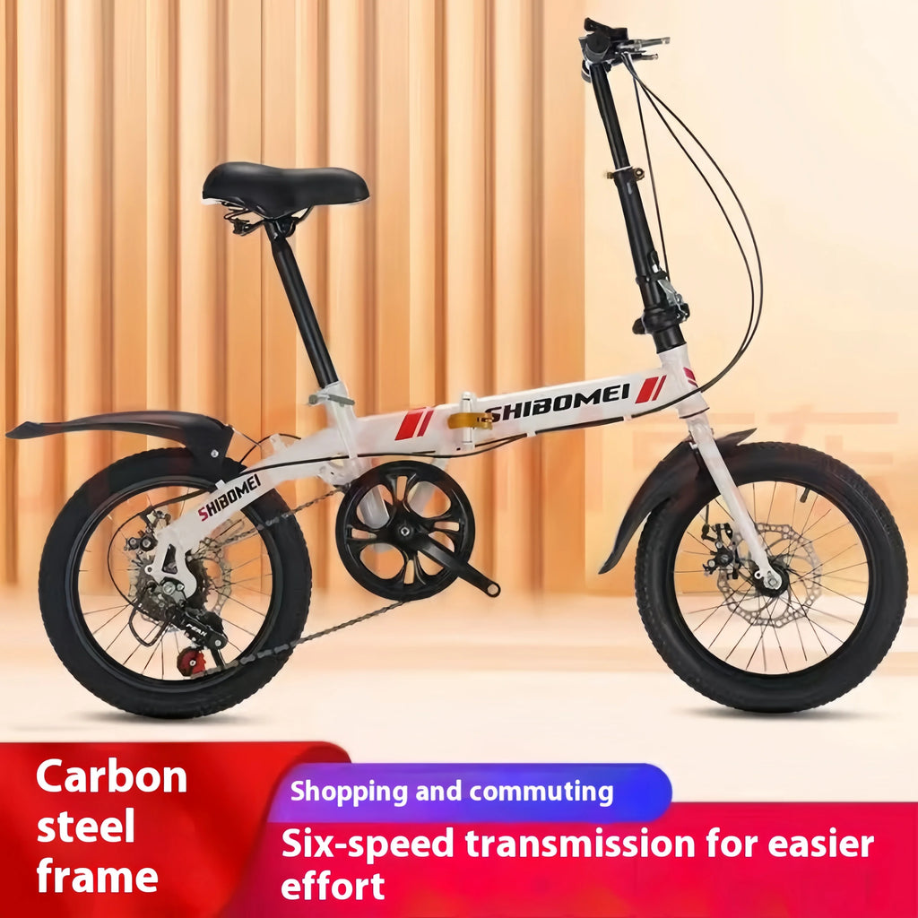 Klappbares Fahrrad, 12-Zoll-Kleinfahrrad für Jungen und Mädchen, tragbares und ultraleichtes Getriebe mit Scheibenbremsen