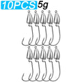 10PCS Metal Jig Head Worm Hook 3.5g 7g 10g 20g Weight Crank Fishhooks Gear Sinker Pesca for Lure Texas Rig Fishing Tackle Kit
