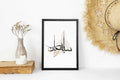 Modern Black Ink Islamic Wall Art Arabic Calligraphy Canvas Paintings Posters and Prints Wall for Living Room Home Decoration