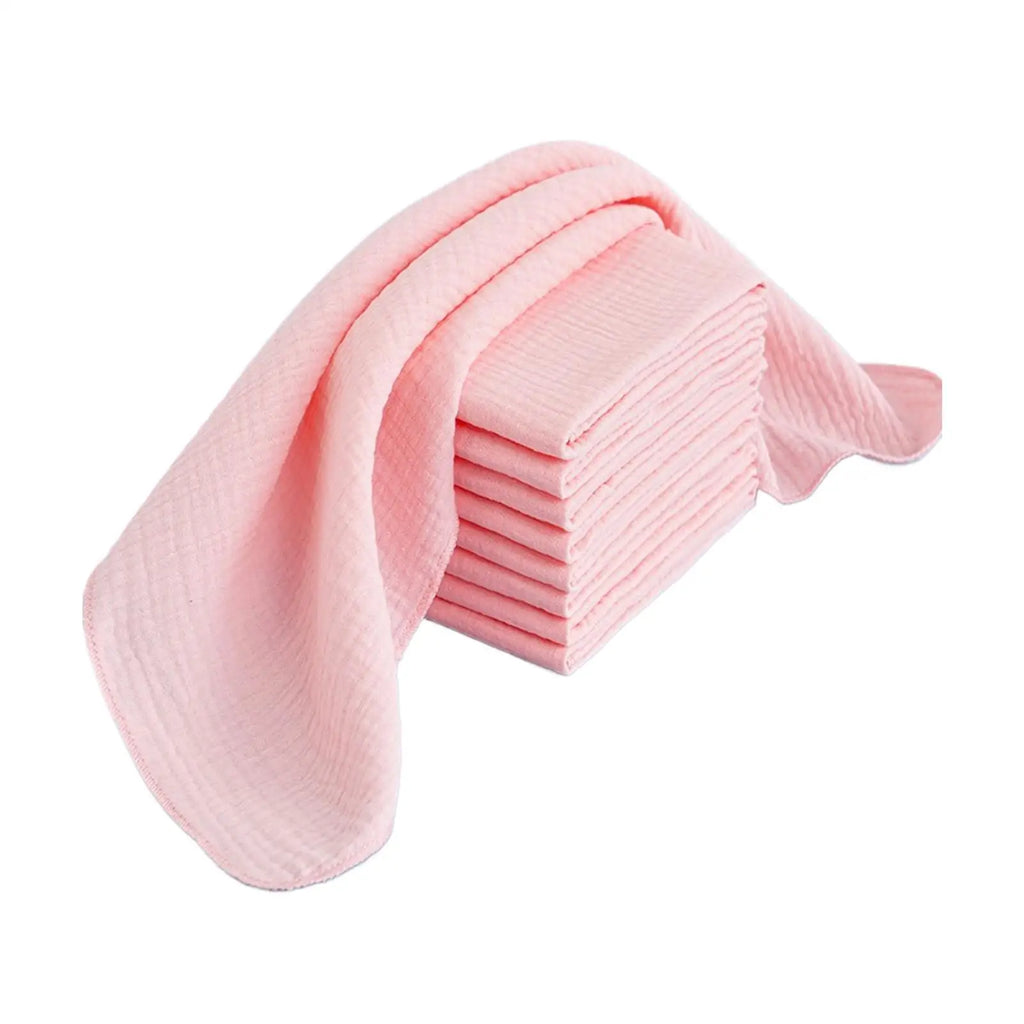 10PCS 100% Cotton Baby Gauze Diapers For Newborn Baby Nappy Changing 43x45cm Washable Reusable Double Layer Soft Baby Towels