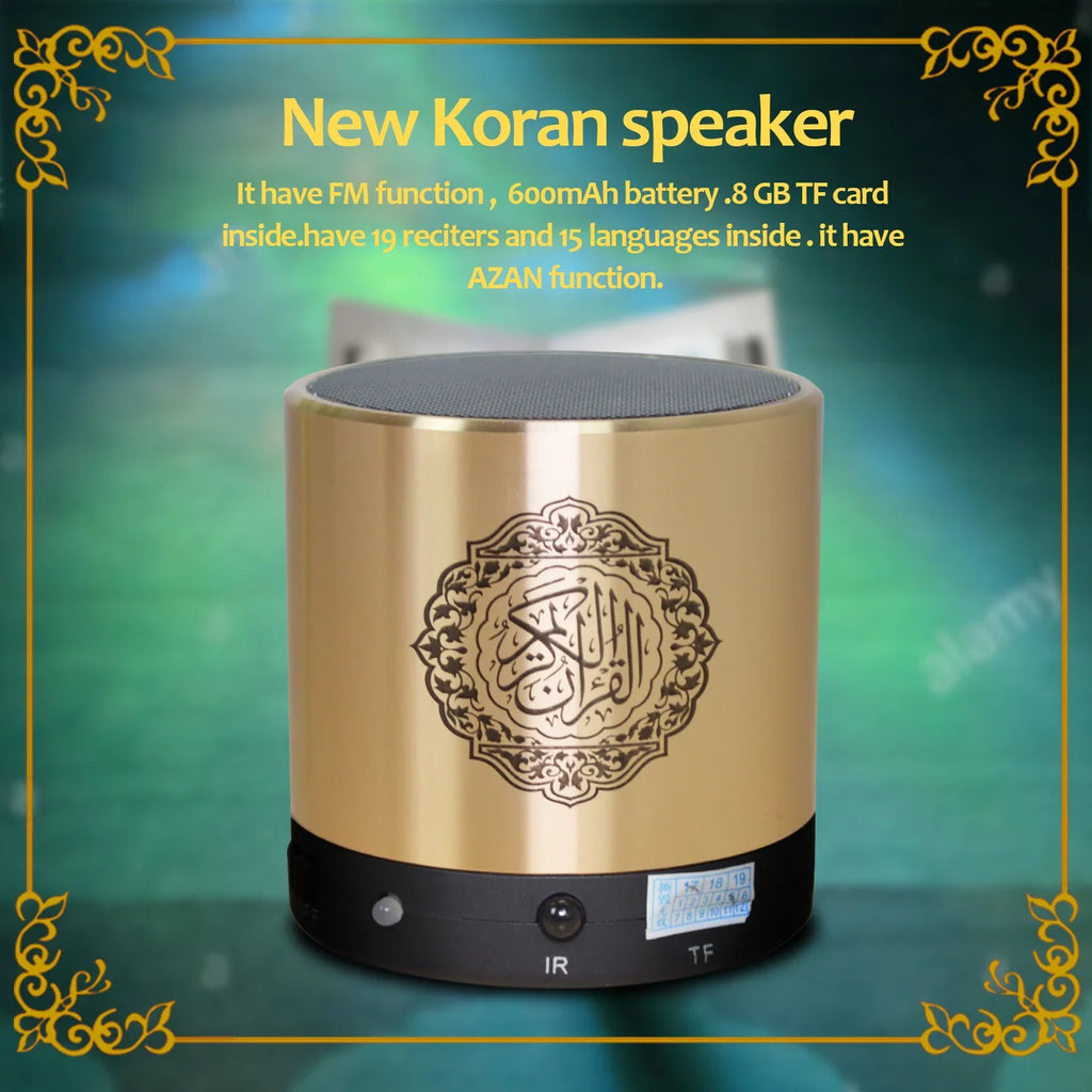 Islamic Arab Quran Mini Bluetooth Wireless Speaker Portable Muslim Azan Holy Ramadan FM Radio Music Sound Box Islam Koran Arabic