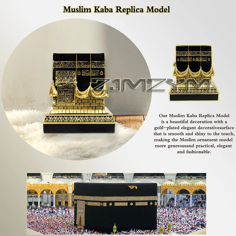 Kaaba Replica Model Islamic Muslim Turkish Ramadan Eid Islamic Gifts Home Decorations Imitation Metal Decoration