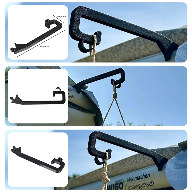 1pc Lantern Stand Holder Hook For Wigo Canopy Wave Structure Outdoor Camping RV String Lights Hanger DIY Decor Accessories