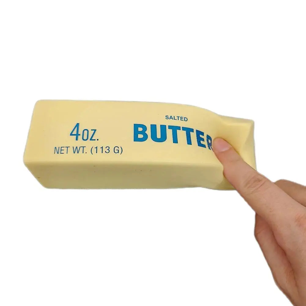 Squishy Butter Stick Fidget Toy - Slow Rising Sensory Squeeze Toy for Stress & Anxiety Relief, Cute Fake Food Desk Toy, Novelty