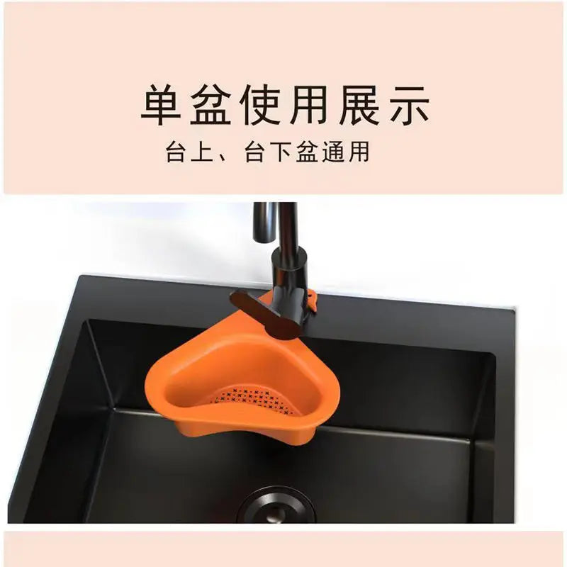 Kitchen Drain Basket Household Hangable Sink Rack Garbage Filter Drain Basket Kitchen Tools Mesh Strainer Basket Sink Strainer