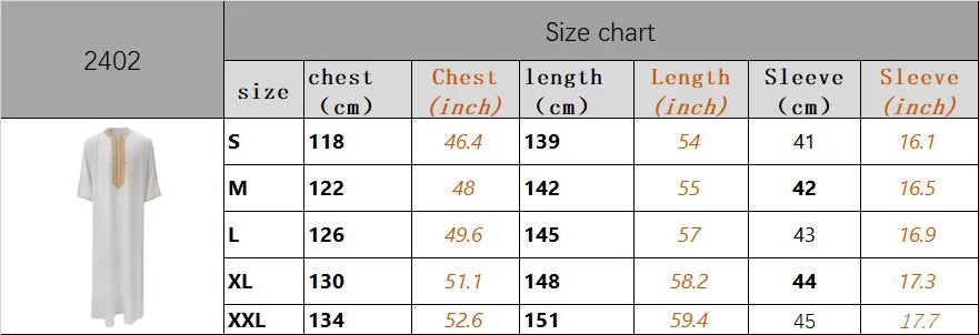 2026 Ethnischer Stil Muslimische Kleidung Eid Nahost-Robe Herren Thobe Arabischer Islamischer Kaftan mit Tasche Lose Lässige Bestickte Abayas