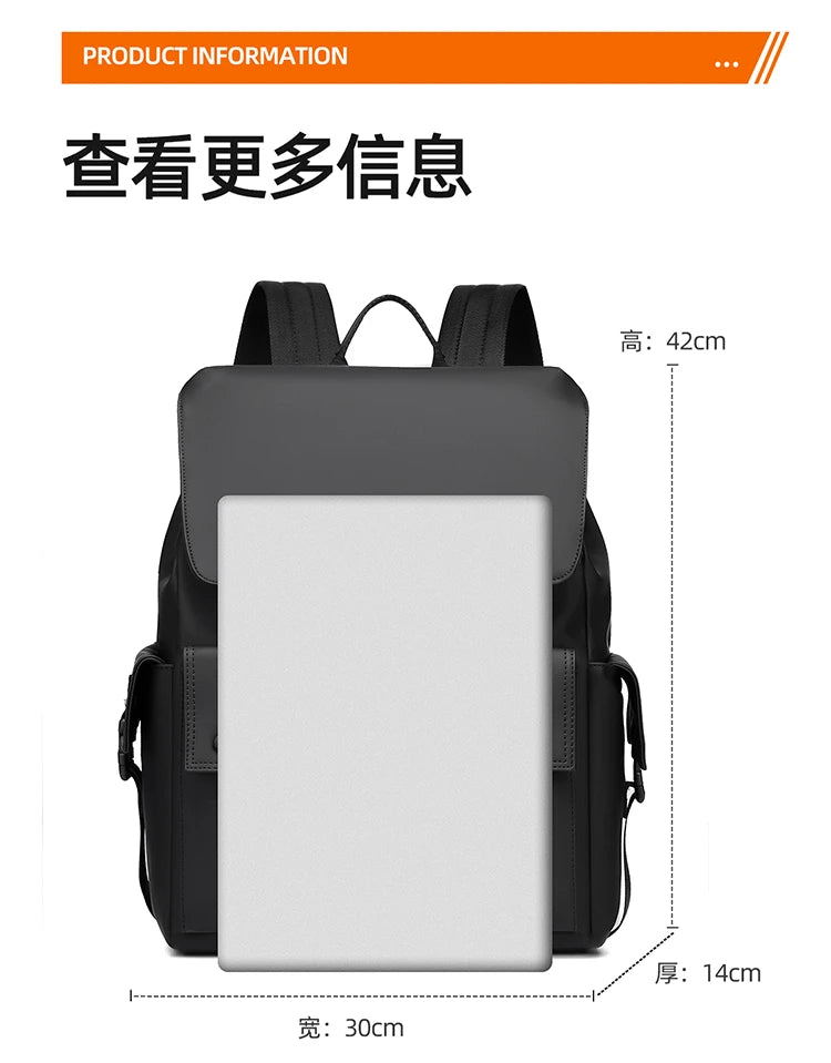 Leichter 15,6-Zoll-Laptop-Rucksack, wasserdicht, multifunktional, Reise-, Wander-, Schulrucksack, Mochila für Herren, Business, mit mehreren Taschen