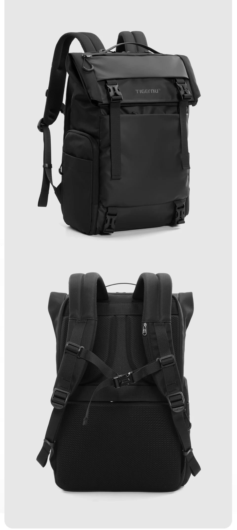 Tigernu Reiserucksack für Herren, TPU, wasserdicht, Rucksack für Herren, erweiterbar, Herrenrucksack, Business-Taschen, Schulrucksack