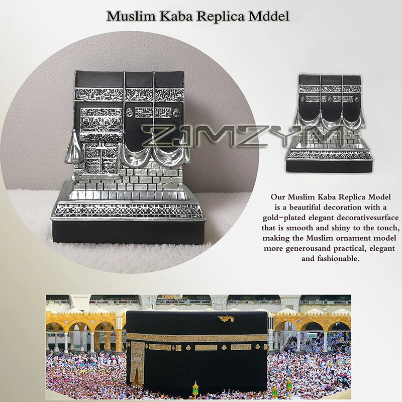 Kaaba Replica Model Islamic Muslim Turkish Ramadan Eid Islamic Gifts Home Decorations Imitation Metal Decoration