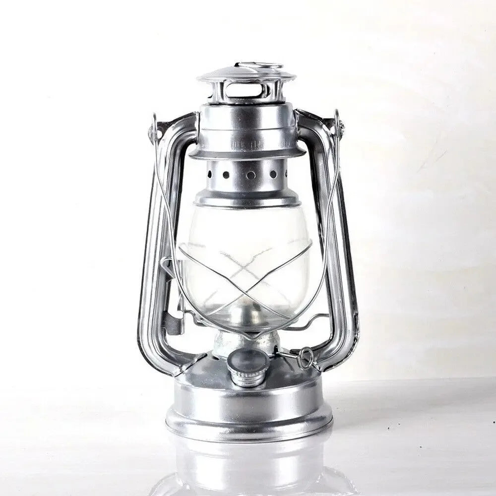 1PC Retro Lantern Home Table Decoration Lamp Outdoor Picnic Hand-Held Lights Metal Hurricane Oil for Dinner Decoration Lamps