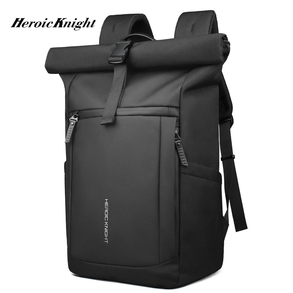 Heroic Knight Rolltop Laptop-Rucksack, erweiterbares, wasserabweisendes Fach, stilvoller Rucksack für Herren, lässiger Reiserucksack