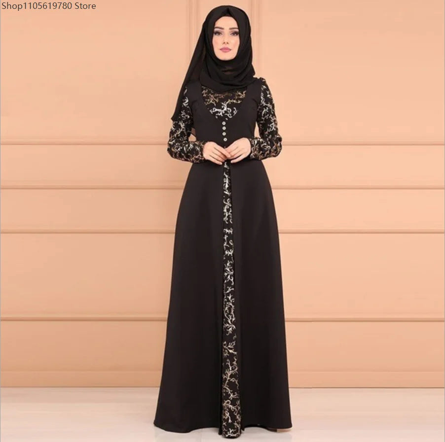 Muslim Abaya Turkey Islamic Arabic Hijab Dress Caftan Dubai Kaftan Moroccan Robe muslim Dress  islamic wear for women Plus size