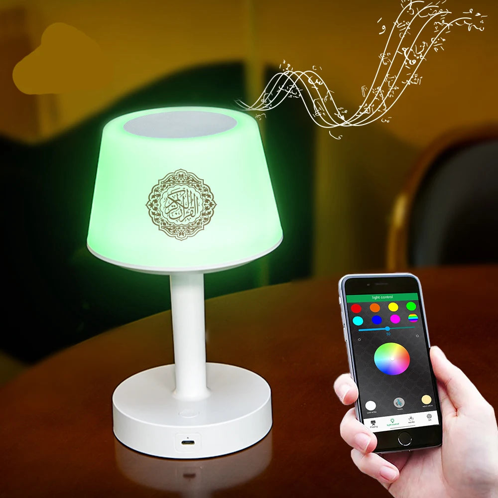 Islamic Arabic Quran Muslim Ramadan Azan Koran Night Light Bright Lamp Wireless Bluetooth Speaker Portable Islam Arab Holy Music