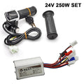 24V 36V 48V 250W 350W 500W 1000W Electric Bike Accessories Motor Brushed Controller Throttle Twist Grip with Reflective Stickers