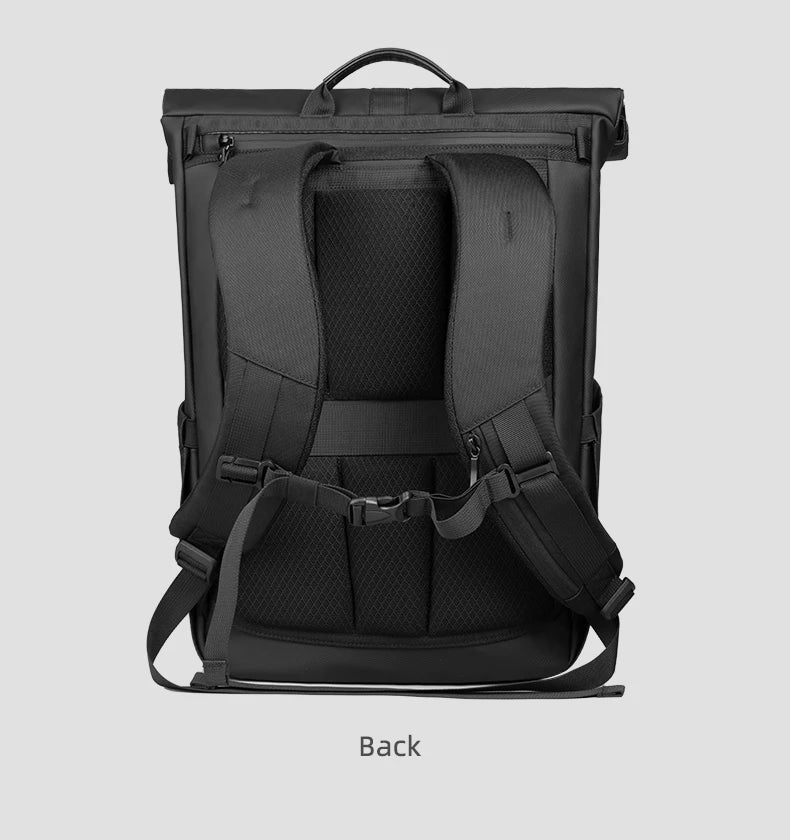 Heroic Knight Rolltop Laptop-Rucksack, erweiterbares, wasserabweisendes Fach, stilvoller Rucksack für Herren, lässiger Reiserucksack