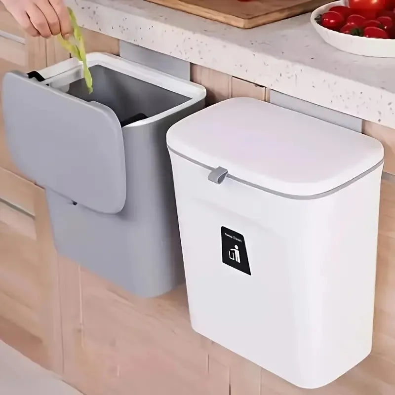 Kitchen Wall Mounted Garbage Bin, Household Storage Box, Flip Sliding Garbage Bin, Suitable For Bedrooms And Bathrooms