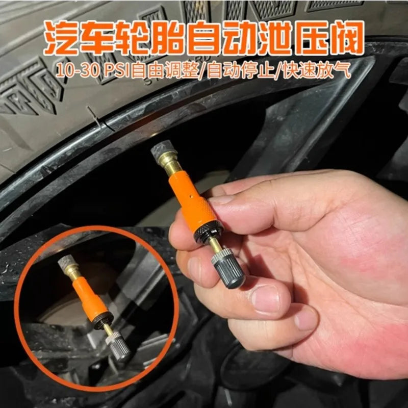 Auto-Stop-Reifenablassventil-Kit, verstellbar, für Offroad 4x4, aufschraubbares Luftablasswerkzeug für Reifen