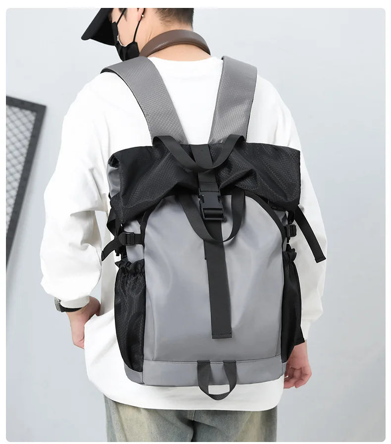 Funktioneller Rucksack für Reisen, Sport, Bergsteigen, Wandern, großes Fassungsvermögen, wasserdicht, leicht, Computer-Schultasche