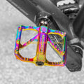 E56D 1 Pair Road Mountain Bike Ultralight Non-slip Flat Pedals Aluminum Alloy 3 Sealed Bearings Pedal for MTB