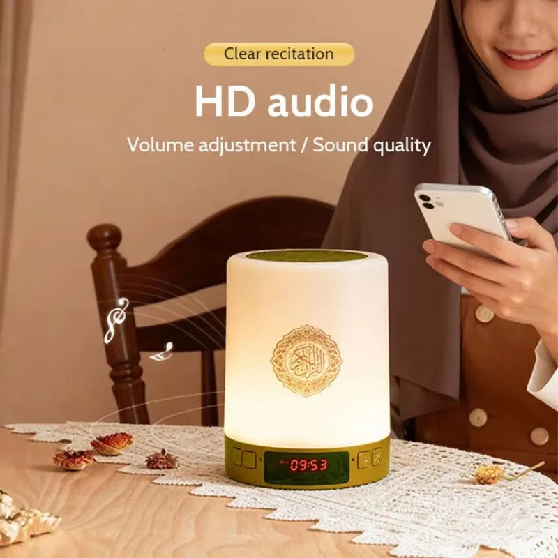 Koran Azan Islamischer Muslimischer Koran Arabischer Ramadan Kabelloser Bluetooth-Lautsprecher Tragbare Helle Nachtlampe Heilige Lampe Arabischer Islam Sound