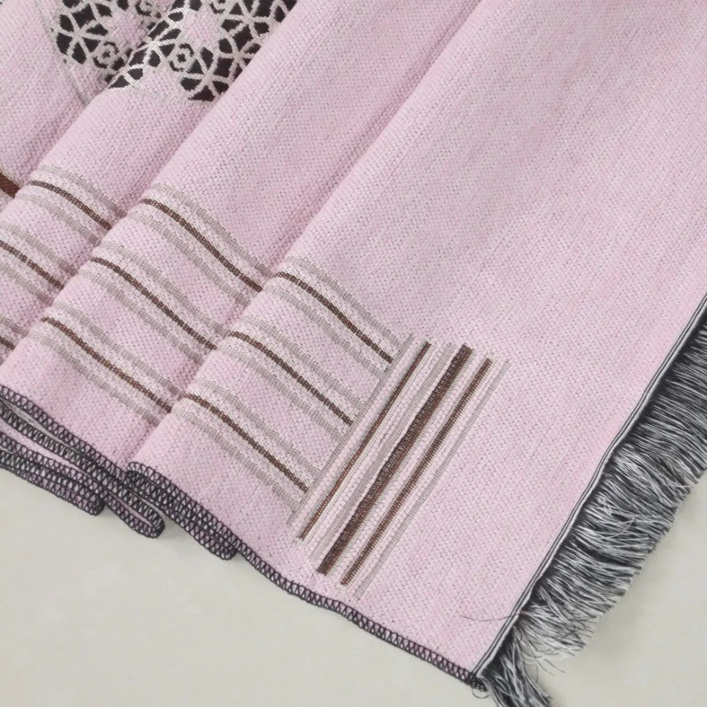 Islamic Floral Prayer Mat, Easy-to-clean Muslim Worship Rug, Foldable Skin-friendly and Wear-resistant Kneeling Blanket