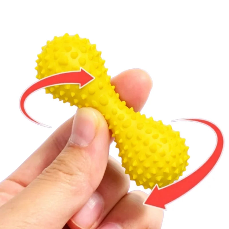 Fidget Texture Sensory Stone Fingertip Massage Dumbbells Stress Relief Gyroscope Muscle Training Desk Toy for Adults Office Gift