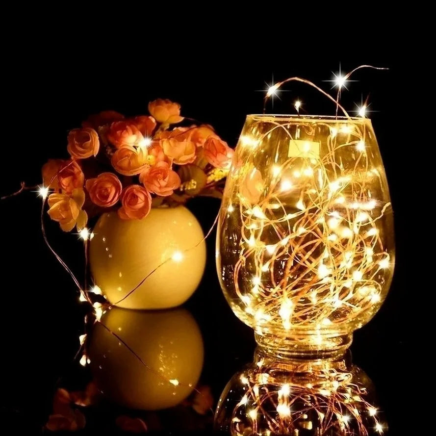 10/PCS 5M/3M LED Lantern Christmas Fairy Tale Lamp Lantern Cake Gift Box Creative Star String Light Battery Copper Wire Light