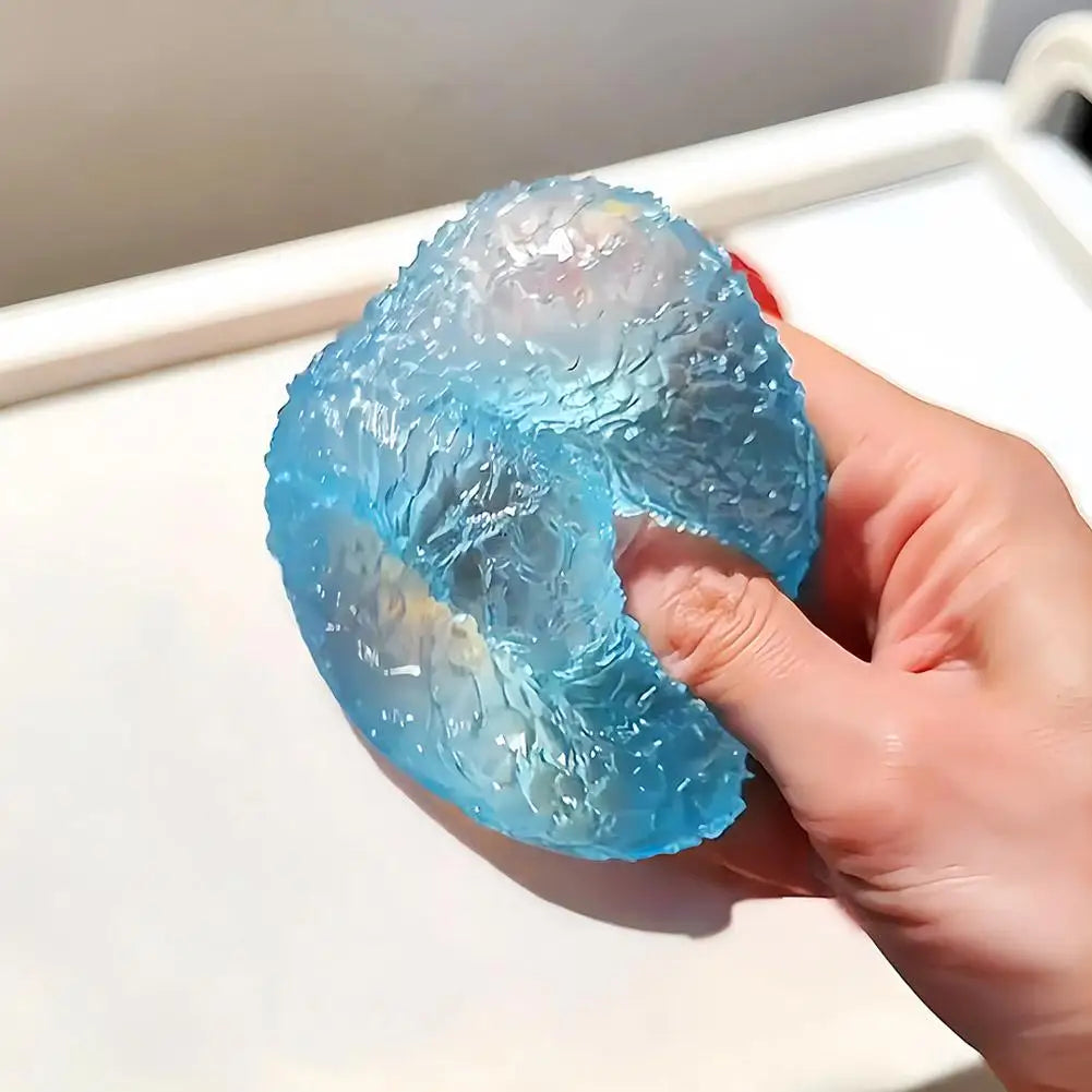 Sensory Squeeze Ball Fidget Toy with Rustling Sound Malleable Stress Relief Toy Anxiety Relief Handmade Creative Gift