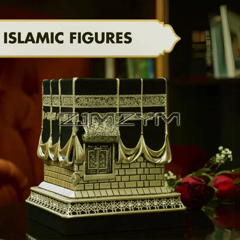 Kaaba Replica Model Islamic Muslim Turkish Ramadan Eid Islamic Gifts Home Decorations Imitation Metal Decoration
