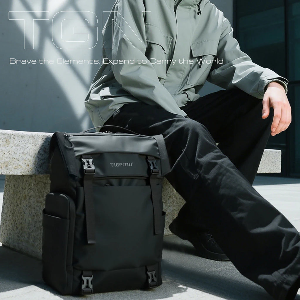 Tigernu Reiserucksack für Herren, TPU, wasserdicht, Rucksack für Herren, erweiterbar, Herrenrucksack, Business-Taschen, Schulrucksack