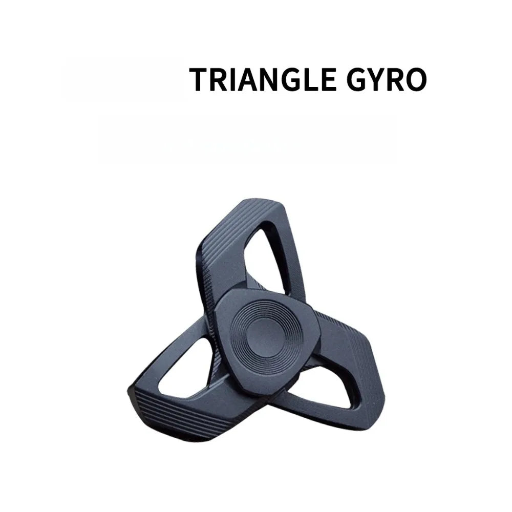 Triangular Fidget Spinner Aerospace Aluminum Sandblasted Precision Compact Portable Durable Adult Stress Relief Finger Toy