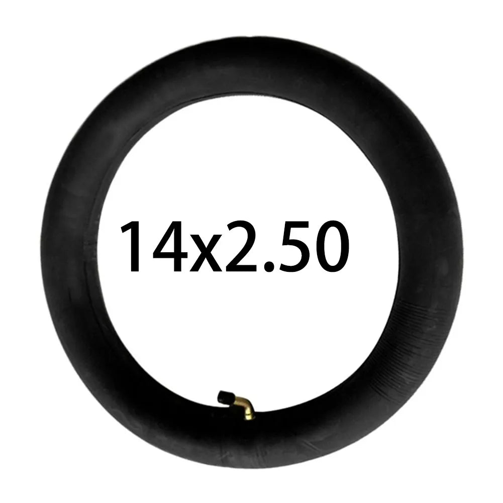 14x2.125/14x2.50 Butyl Rubber Inner Tube With A Bent Valve Stem For Electric Bicycle E-Bike Tires Electric Bike Parts Accessory