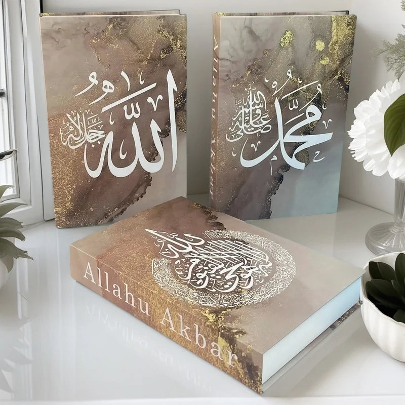 Islamic Decorative Books Kaaba Mosque Luxury Fake Book Storage Box Interior Decoration Coffee Table Bedroom Ornaments Room Decor
