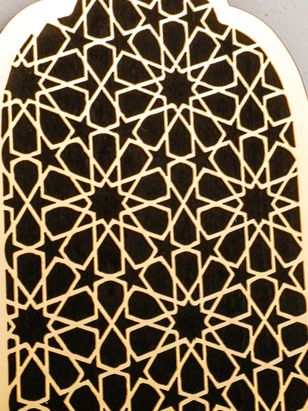 Islamic Ramadan Wood Wall Shelf Geometric Gold Black Acrylic Hanging Shelf for Eid Mubarak Kareem Candle Incense Home Decor Gift