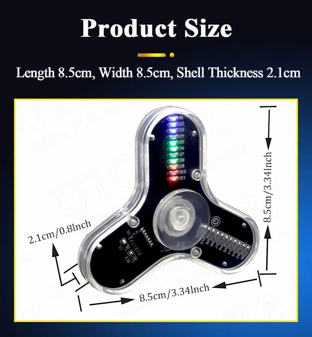 DIY Fidget Top Kit Fingertip Gyros with LED Manufacture Soldering Learning Welding Diy Electronic Kit