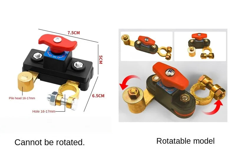 Autobatterie-Trennschalter 12V/24V ﻿ Automatischer Trennschalter, Anti-Stromausfall-Leckageschutz, universelle Autoteile