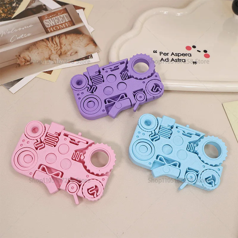3D Printed 12 -in-1Fidget  Multi-Texture Anxiety Relief Gadget,Desk Fidget Pad for Focus Calm，Stress Relief Gadget for Adults