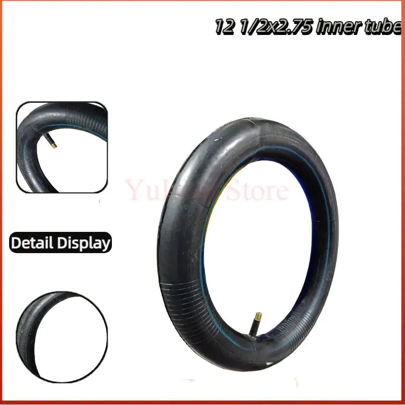 12In Electric bicycle Inner Tube 12 1/2x2.75With Straight/bent Mouth Valve EBike Scooter 12.5x2.75 Tube DurableWear
