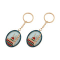 A52E Islamic Cultural Keyrings Decorative Mosque Motifs Accessories for Holy Event