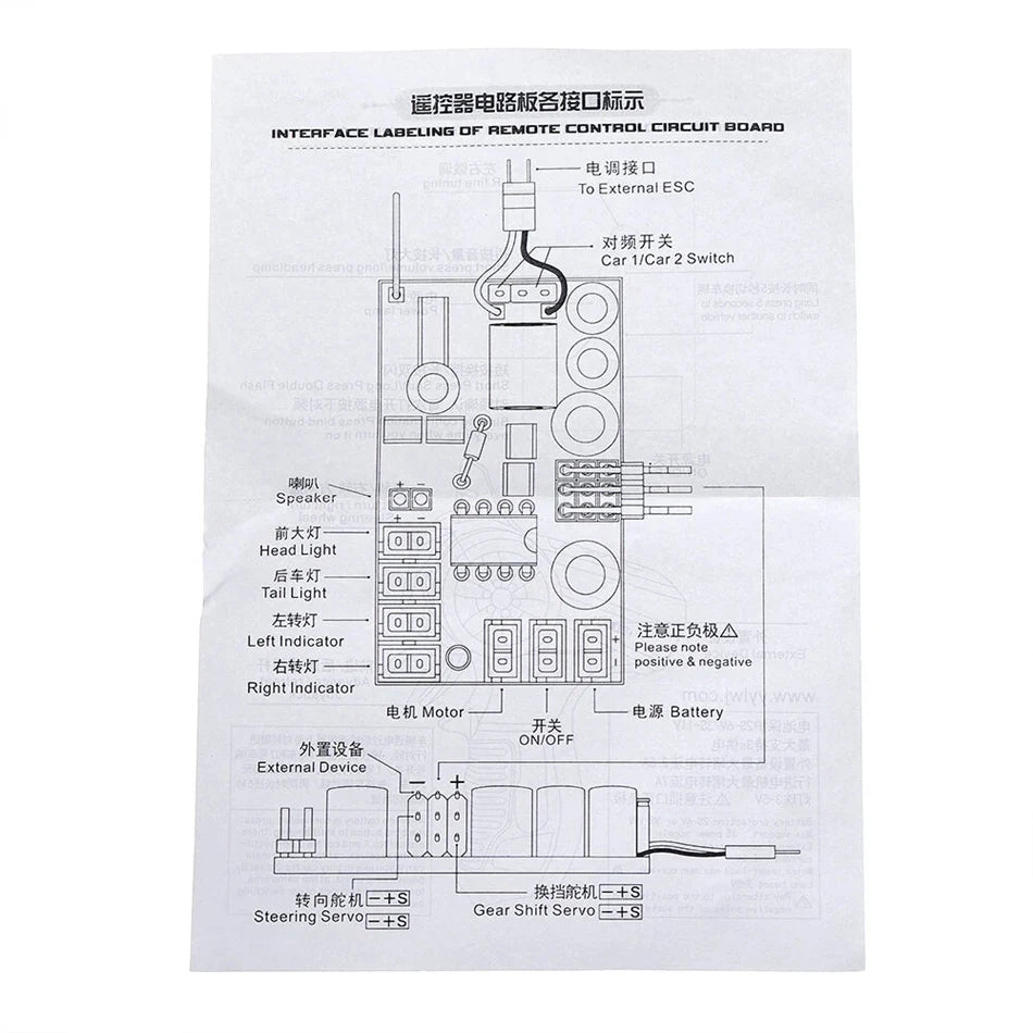 ABZDD Soundsystem Sender Empfängerplatine Horn Upgrade Zubehör für WPL D12 C24 B24 B36 MN D90 RC LKW Autoteile,B