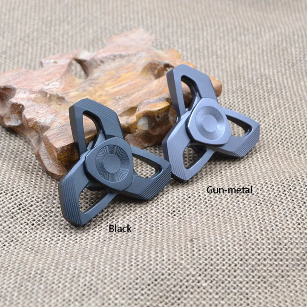 Triangular Fidget Spinner Aerospace Aluminum Sandblasted Precision Compact Portable Durable Adult Stress Relief Finger Toy