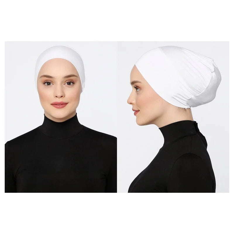 Islamic Black Sport Modal Hijab Undercap Muslim Abaya Hijabs For Woman Abayas Jersey Turbans Turban Instant Head Wrap Women Cap