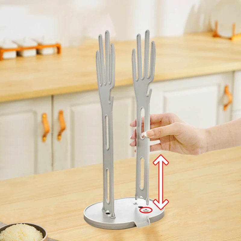 1PC Kitchen Glove Stand Holder Rubber Glover Dryer Rack Towel Holder Drain Countertop Storage Rack Kitchen Sink Accessories Tool
