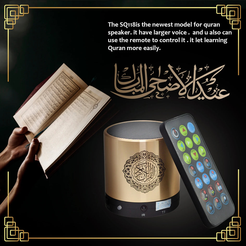 Islamic Arab Quran Mini Bluetooth Wireless Speaker Portable Muslim Azan Holy Ramadan FM Radio Music Sound Box Islam Koran Arabic