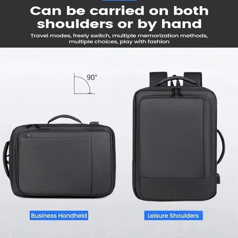 Unisex-Laptop-Rucksack mit großem Fassungsvermögen, stilvolle, multifunktionale Computertasche für Herren, ideal als Rucksack für Studenten, geeignet für die Schule, den täglichen Arbeitsweg und Geschäftsreisen.