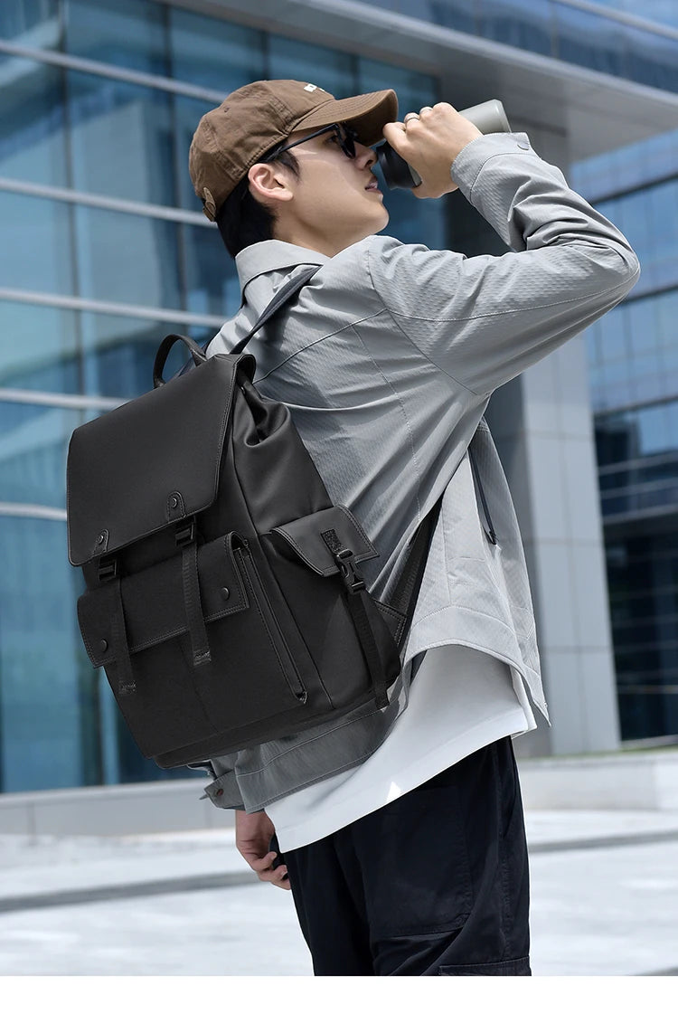 Leichter 15,6-Zoll-Laptop-Rucksack, wasserdicht, multifunktional, Reise-, Wander-, Schulrucksack, Mochila für Herren, Business, mit mehreren Taschen